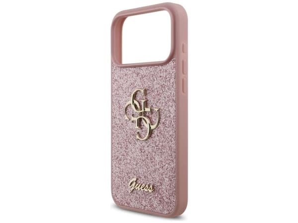 Guess Fixed Glitter Big 4G Case for iPhone 18 Pro Max / 17 Pro Max - Pink
