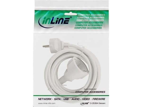 InLine 16400W, 1 m, CEE7/7, CEE7/7, H05VVV-F3G, 230 V