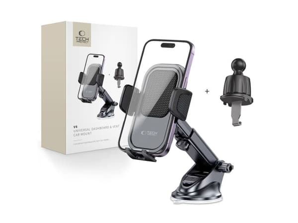 Tech-Protect TECH-PROTECT V6 universal holder til bilens dashbord & ventilasjon svart