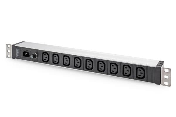DIGITUS PDU 1U 9xC13 utganger 230V/10A sort