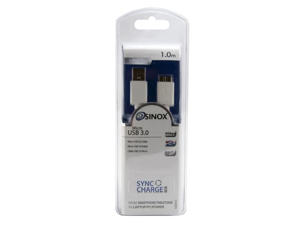 i-Media - USB-kabel - Micro-USB typ B (hane) till USB typ A (hane) - USB 3.0 - 1 m
