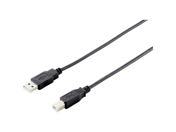 Equip 128862, 5 m, USB A, USB B, USB 2.0, Hankjønn/hankjønn, Sort