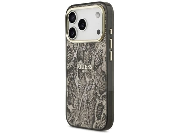 Guess Python Pattern MagSafe Case for iPhone 17 Pro - Brown
