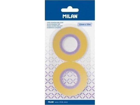 Läpinäkyvä teippi 12mm x 33m 2kpl MILAN