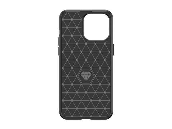 Hurtel fleksibelt carbonmønster etui til iPhone 15 Pro Max - blå
