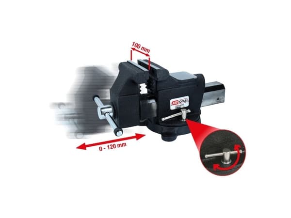 KS TOOLS parallell skruestikke, 8" (914.0008)