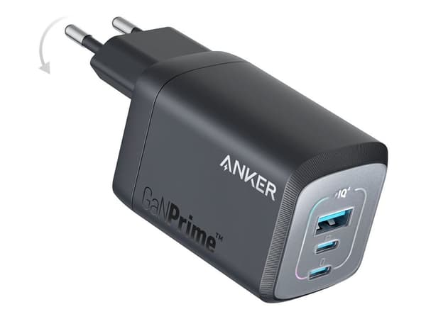 Anker Charger Prime 735 67W 2xUSB-C 1xUSB-A Musta