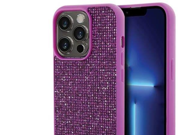 Guess Disco Metal Script-deksel til iPhone 15 Pro - rosa