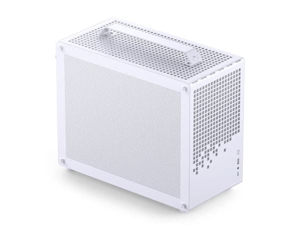 Jonsplus Z20 Mesh PC-koffert, Mini Tower, Micro-ATX, med bærehåndtak - hvit
