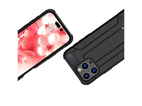 Hybrid Armor iPhone 16 Pro Max-skal - sort