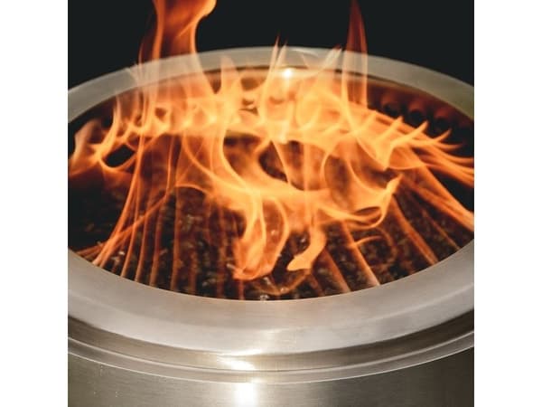 herQs Smokeless FirePit - Cozy - Silver
