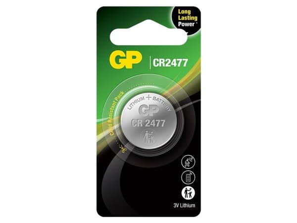 GP knapcelle, Lithium, CR2477, 1-pak
