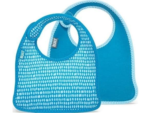 Built Built Mess Mate – 2 smekker til barn (Dribble Dots Blue)