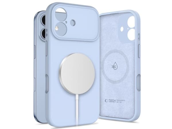 Tech-Protect silikon MagSafe-deksel for iPhone 17 - blå