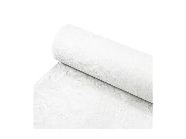 Vit siscace bordslöpare, 0,3x5 m