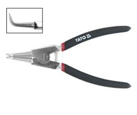 External bent Seger pliers 200 mm CrV [YT-2145]