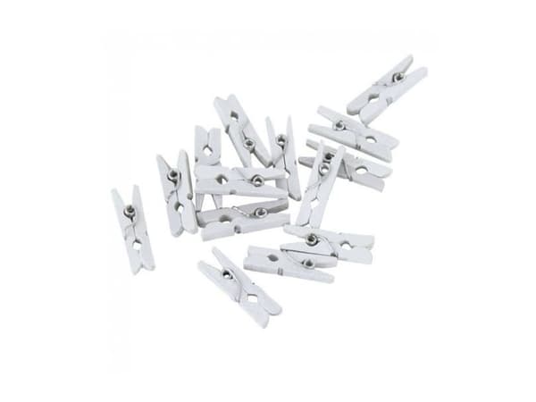 Hvide mini klemmer