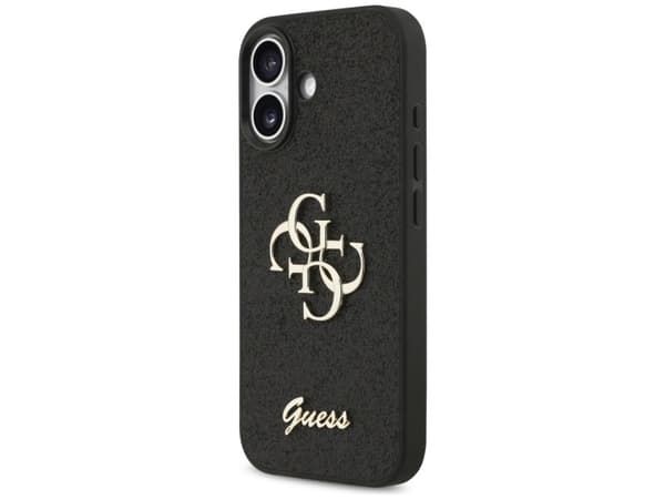 Guess Fixed Glitter Big 4G deksel til iPhone 17 - svart