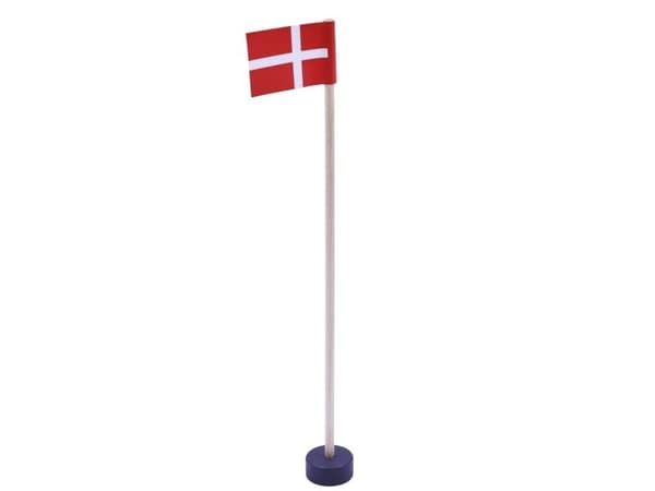 Bondegård m/hegn og flag
