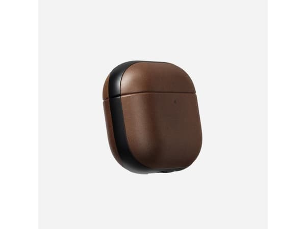 Nomad Modern Leather Case, brun - Airpods 4