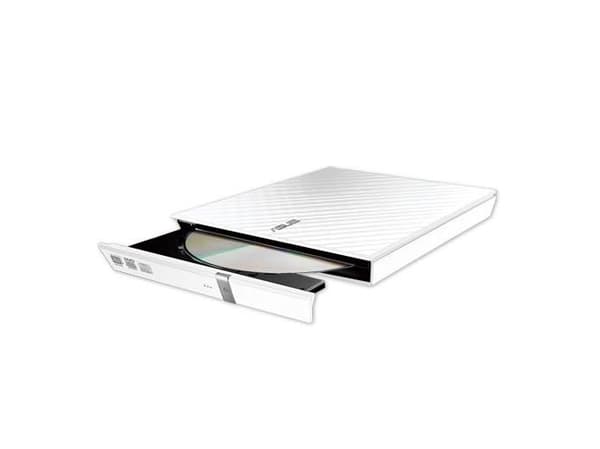 ASUS SDRW-08D2S-U LITE - Diskenhet - DVD±RW (±R DL) / DVD-RAM - 8x/8x/5x - USB 2.0 - extern - vit