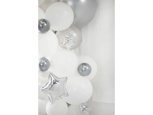 Mörkgrå glossy ballong, 50 st