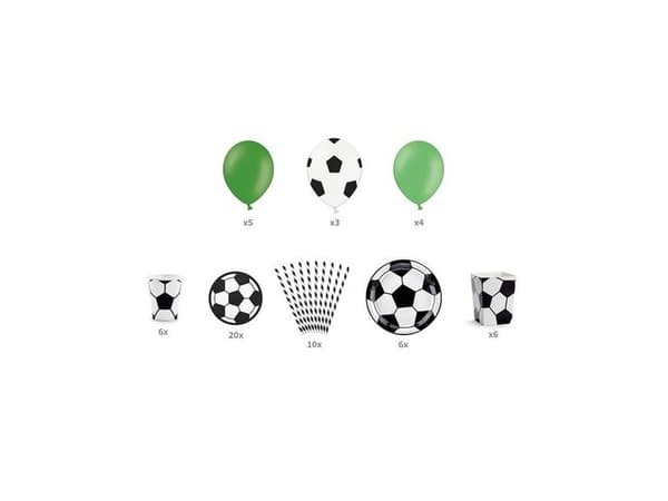 Dekorationssæt Fodbold, 60 dele
