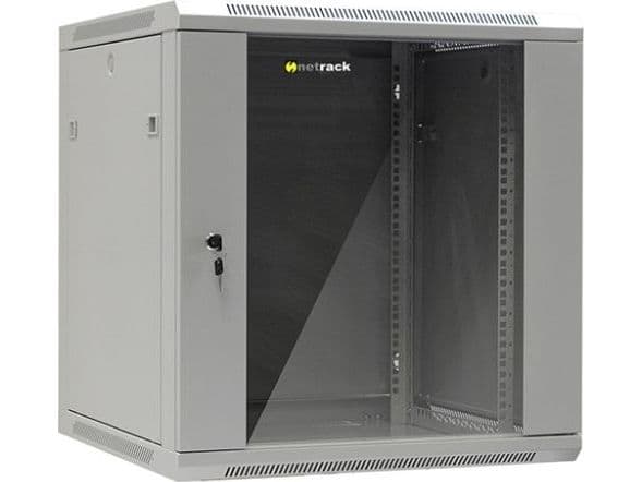 Netrack - Rack skap - veggmonterbar - grå - 12U - 19"