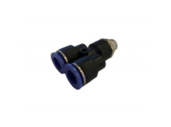 Adapter 1/4" hane till 2 push-in 12 mm