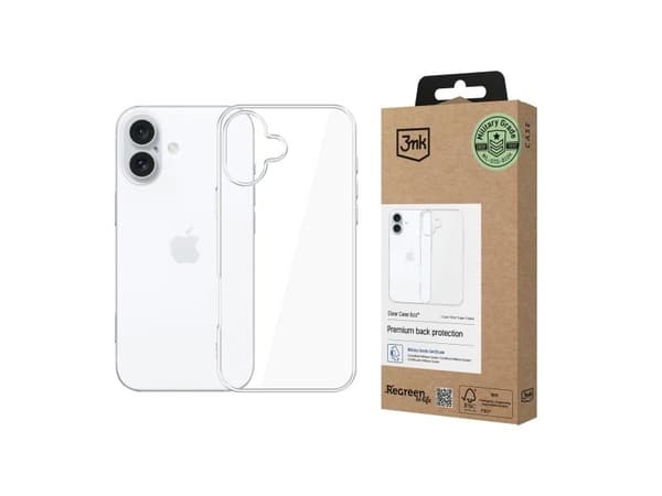 3MK Clear Case Eco, Cover, Apple, Iphone 16 Plus, 17 cm (6.7"), Transparent