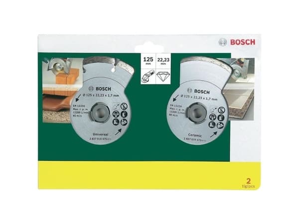 Bosch - Diamond cutting disc set - för kakel - 2 delar - 125 mm