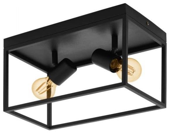 EGLO SILENTINA taklampe 2XE27 sort