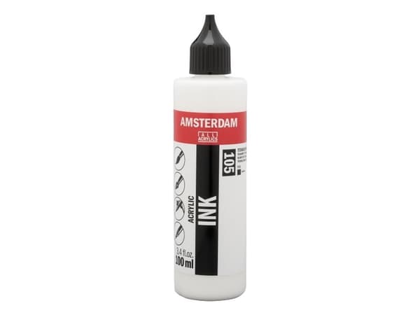 Amsterdam Acrylic Ink flaska Titanium White 105