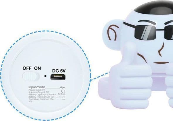 Promate Ape høyttaler hvit (DOCAPEWH)