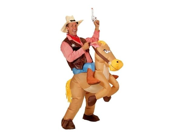 Oppustelig hest kostume