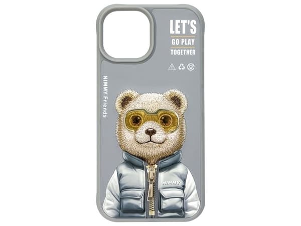 Nimmy Cool&amp;Cute 2.0 Bear Case for iPhone 15 - Gray