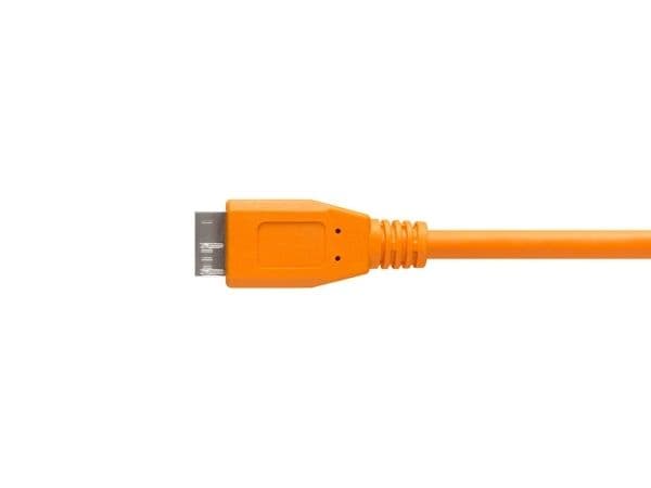 Tether Tools CU5454, 4,6 m, USB A, Micro-USB B, USB 3.2 Gen 1 (3.1 Gen 1), 5 Gbit/s, Oranssi