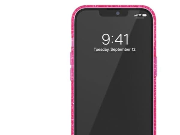 Adidas OR Protective klart glitter-deksel til iPhone 13 Pro / iPhone 13 - rosa