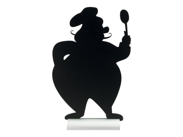 Securit® silhouet CHEF bordskilt med alufod