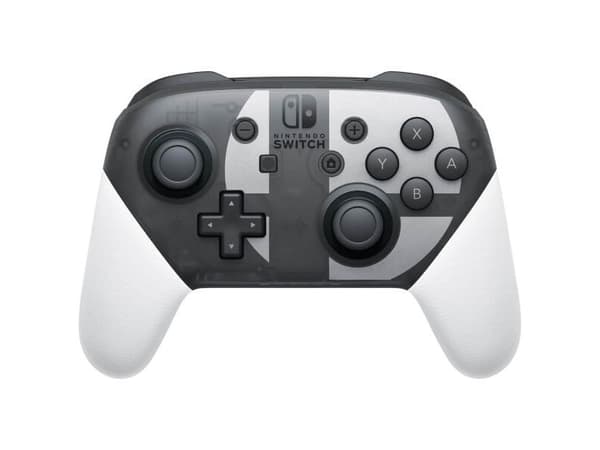 NINTENDO Switch Pro Controller - Super Smash Bros. Ultimate Edition - håndkonsoll - 14 knapper - trådløs - Bluetooth - grå, hvit - for Nintendo Switch