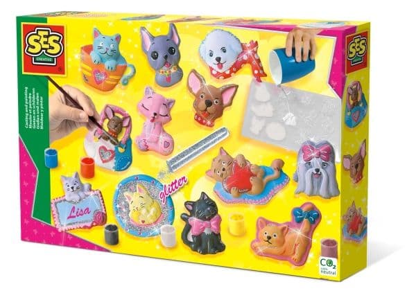 SES Creative Støb & mal - Katte og hunde