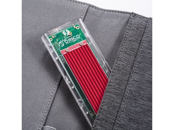 M.2 NVME USB-C 10Gbps -asematasku - punainen