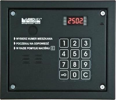 Laskomex CP-2503R sort lydpanel med RFID-nøkkel-leser