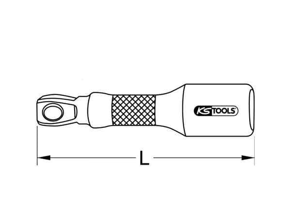 KS Tools 918.1663 9181663 hylsförlängare 1/2 (12,5 mm) 305 mm 1 st