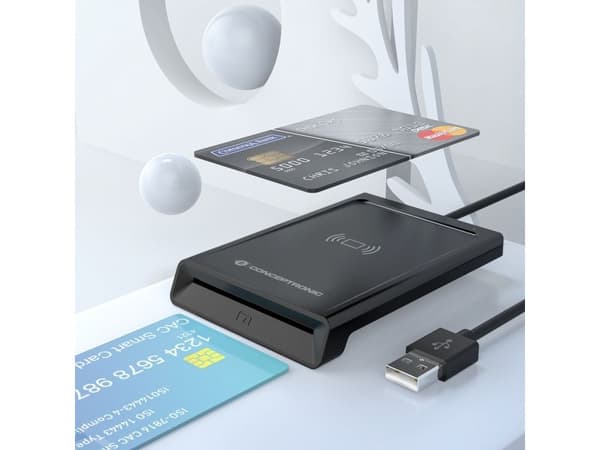 Conceptronic BIAN11B, USB 2.0, nærfeltskommunikasjon (NFC), 1 m, Sort, 100 g