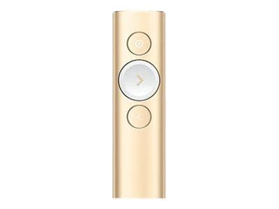 Logitech Spotlight - Presentasjonsfjernstyring - 3 knapper - gull