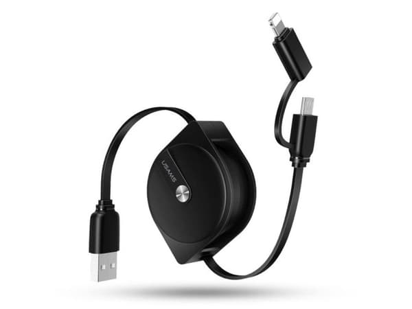 Usams USB-A - 1 m USB-kabel Svart (SJ192USB01)