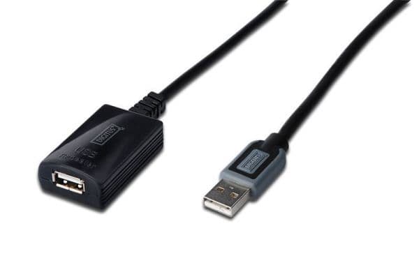 DIGITUS DA-73100-1 - USB forlængerkabel - USB (hun) til USB (han) - USB 2.0 - USB 2.0 - 10 m