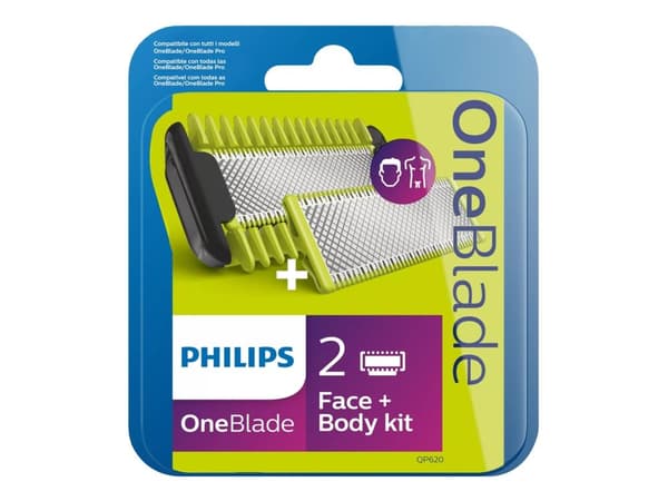 Philips OneBlade QP620 Face + Body kit - Tilbehørssett - for trimmer