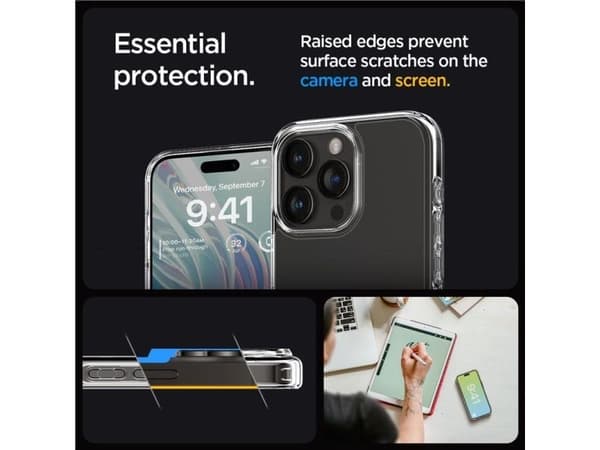Hurtel Spigen Crystal Hybrid-deksel til iPhone 15 Pro Max - klar